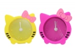 2014 Fashion Design Lovely Hello Kitty Silicone Clock
