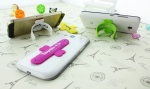 2014 colorful portable one touch silicone mobile stand