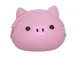Pig Silicone bags with animal printing, silicone wallet bag, silicone coin bag