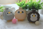 Silicone owl 3D bags with animal printing, silicone wallet bag, silicone coin bag