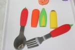 时尚彩色硅胶餐具，儿童无毒环保硅胶刀叉餐具，可爱萌萌哒的硅胶儿童餐具